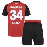 Dětský fotbalový dres Bayer Leverkusen Granit Xhaka #34 2024-25 Domácí Krátký Rukáv (+ trenýrky)